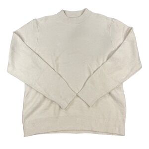 JACK & JONES Men's M Moonbeam Knit Crew‎ Neck Sweater Long Sleeve Casual